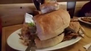 Coach Sloth attempts to eat 7 pound Kookamonga Burger