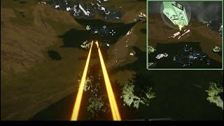 Space Engineers - Survival Flight | Screaming Firehawk strafing the hell out of a pirate base..