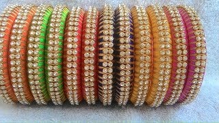 SUPER GRAND COLLECTION THREAD BANGLES DESIGNS.