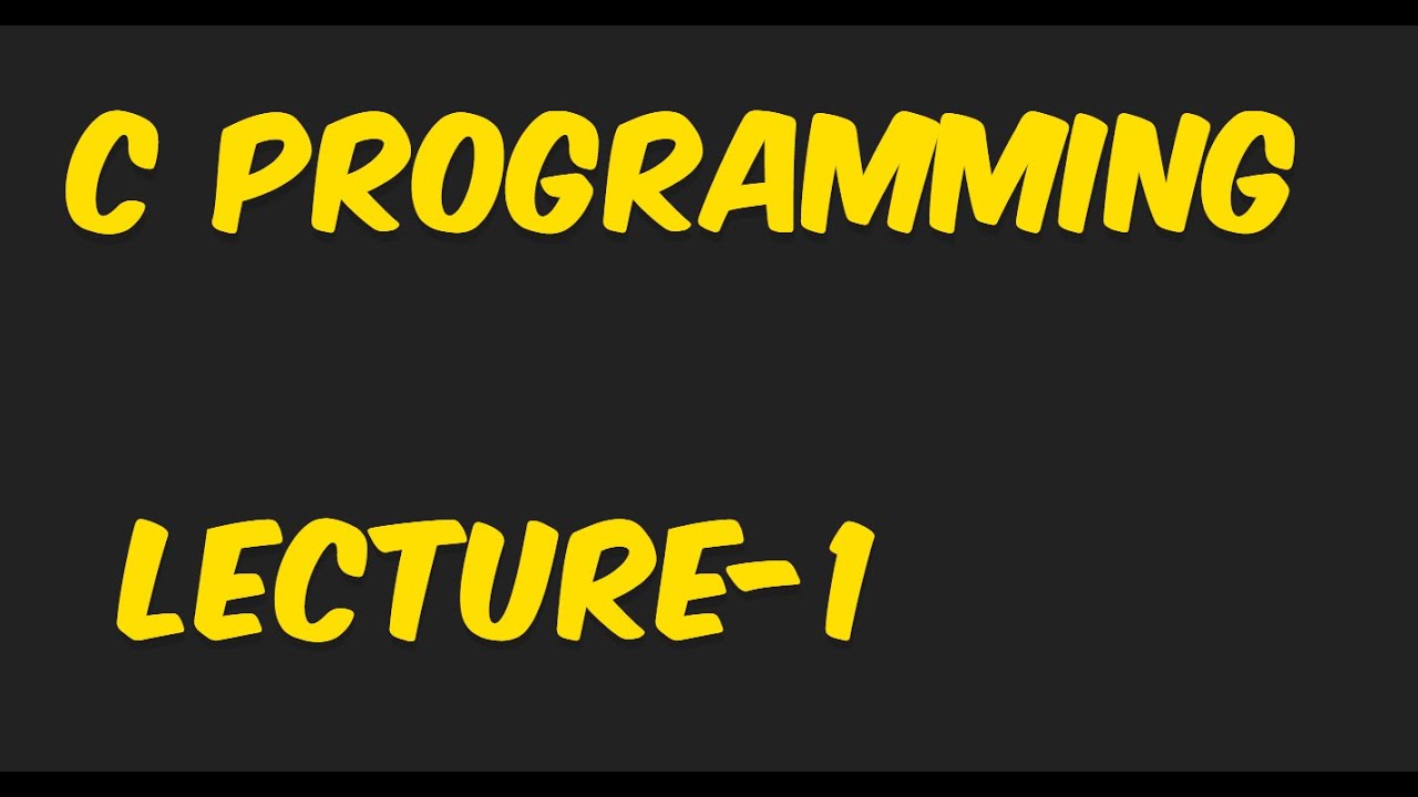 C Programming #first Chapter || Chapter1 || by Shankar - YouTube
