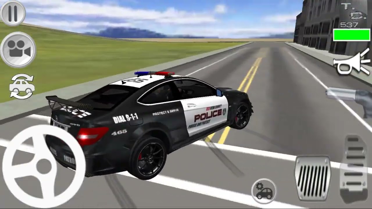 Jogo de Carros de Polícia para Crianças - Mercedes C 63 AMG 