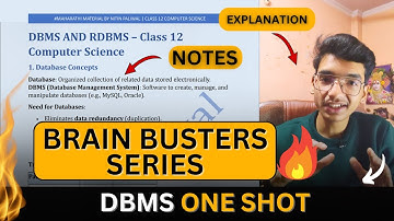 DBMS One Shot🔥: Class 12 Computer Science CBSE 2024-25 | Nitin Paliwal #brainbusterseries