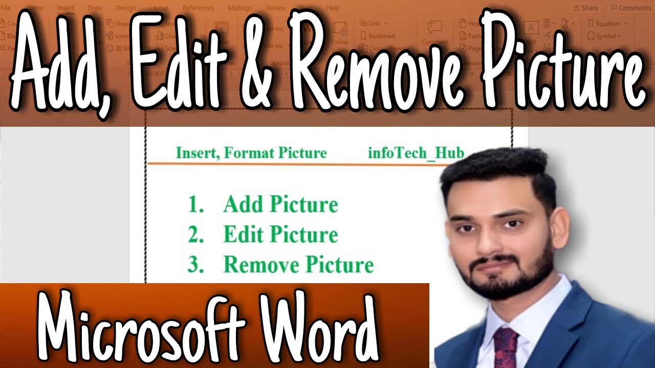How To Add Edit And Remove Picture Microsoft Word YouTube