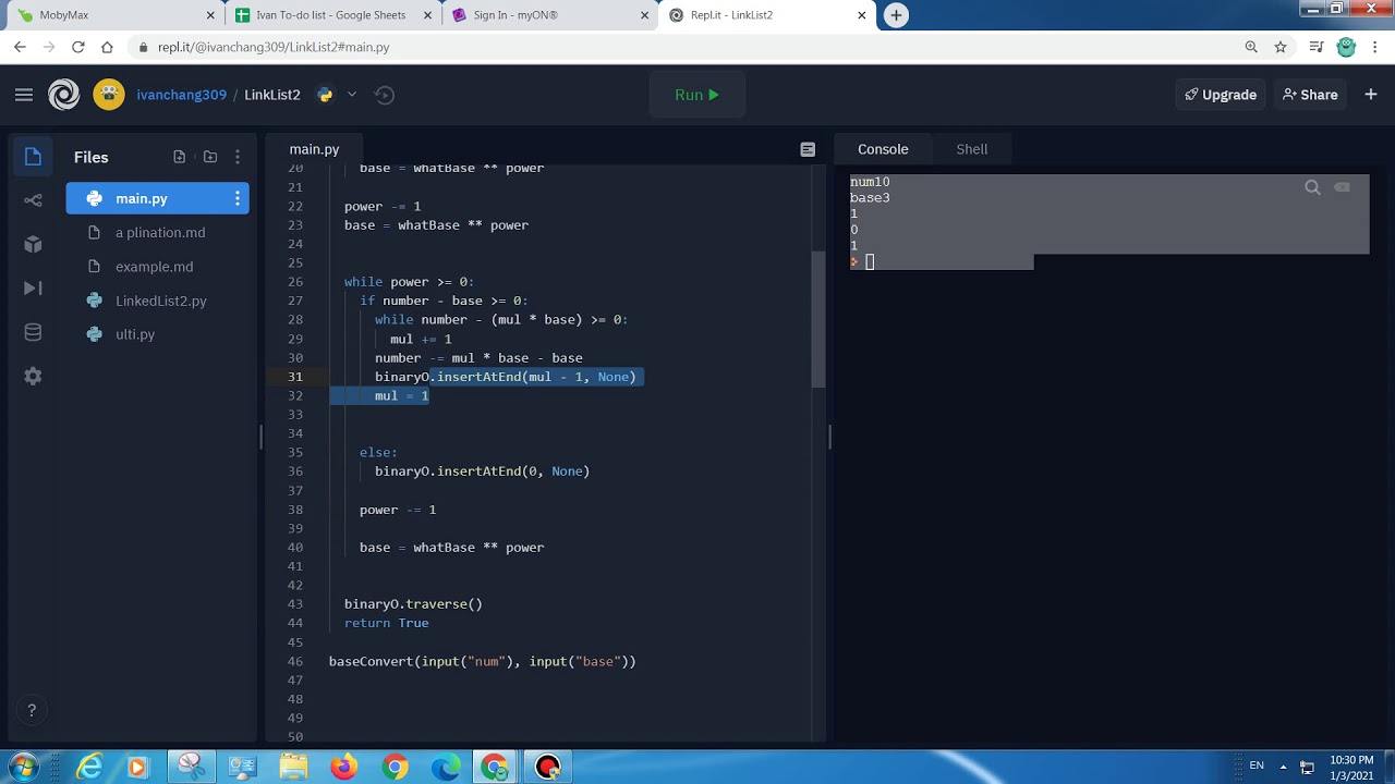 How I made a base 10 to base N converter in python. - YouTube