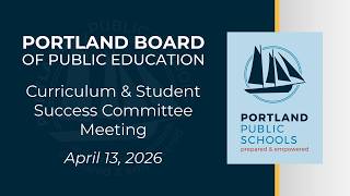 April 13, 2026 Curriculum and Student Success Committee Meeting