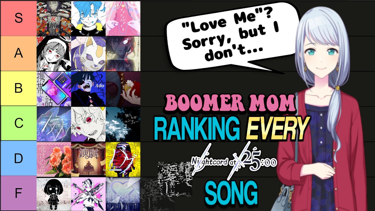 BOOMER MOM Ranks ALL Nightcord at 25:00 Songs [AS OF 1/5/25]