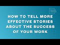 Fast Frames - Episode 5: How to Tell More Effective Stories About the Success of Your Work