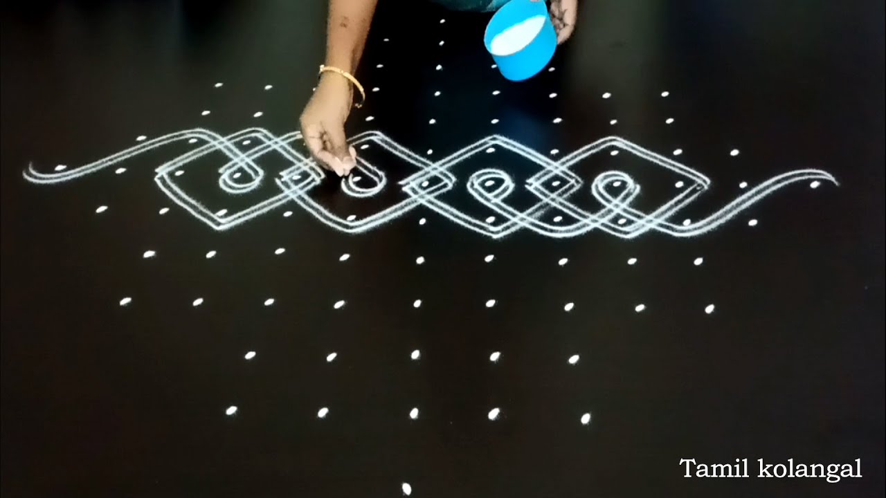 New year kambi kolam with 13 dots | margali matha kolangal | margali kolam design with dots