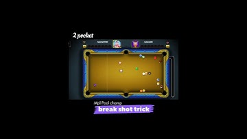 MPL Champ Pool Trick _ Break shot 2 pocket #shorts #mpl