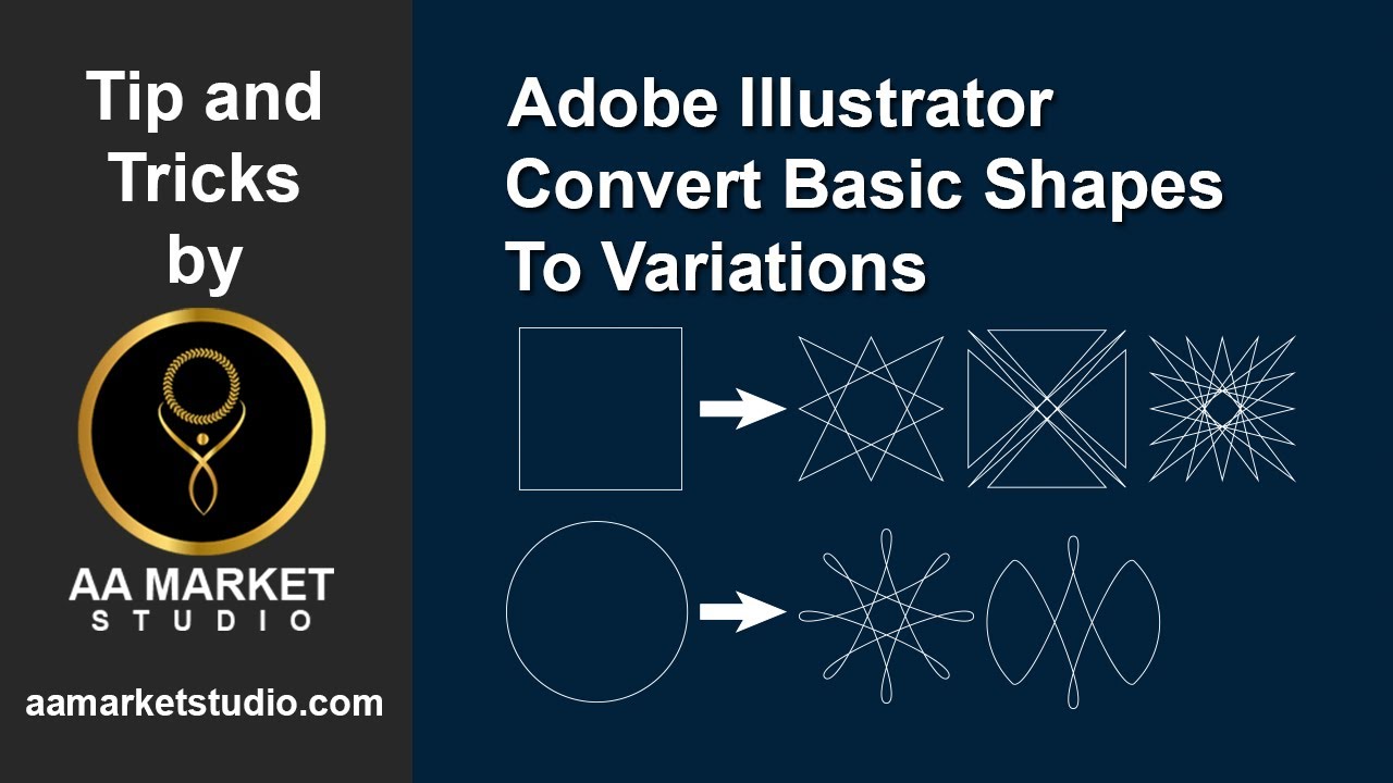 How To Convert Basic Shapes To Variations Adobe Illustrator Tip And Tricks