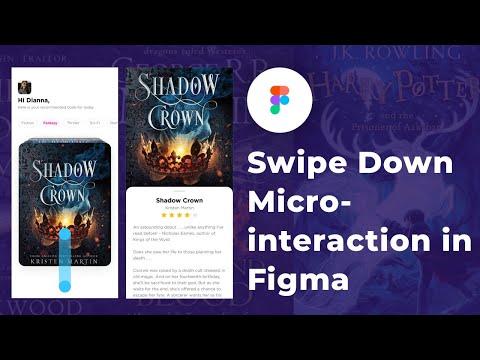 Card swipe interaction in Figma | Book App