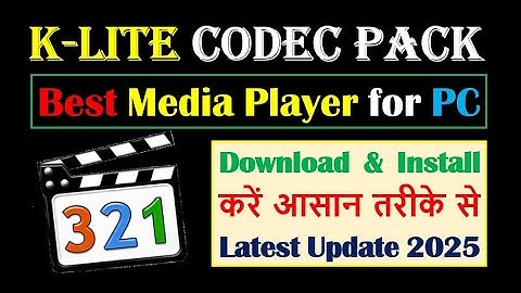 Best Video Player for PC || K Lite Codec || support all formats || with spped control 2025