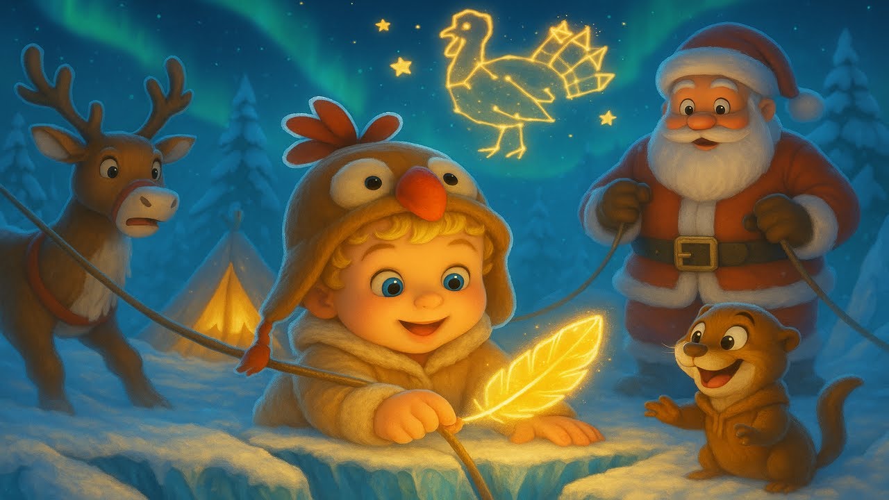 The Turkey Feather Constellation – Telo & Milo Gather the Star Feathers 🌟🦃❄️