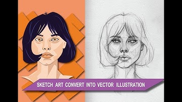 Sketch  image convert into vector illustration Part 3| Adobe Illustrator #Sketch #image #vector