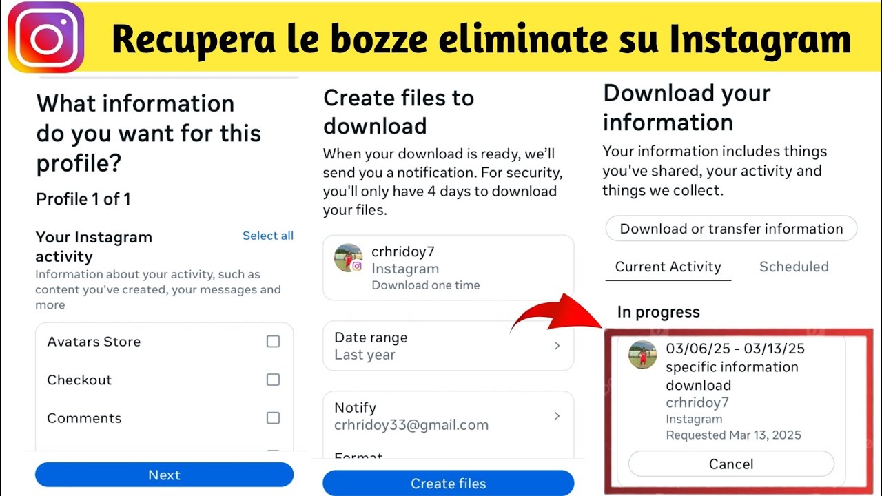 Come recuperare le bozze eliminate su Instagram | Scarica le tue