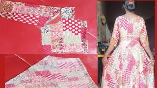 गाउन फ्रॉक कटिंगऔर सिलाई /गाउन फ्रॉक इतना सरल किसी ने बताया नहीं होगा /वीडियो जरूर देखें प्लीज 🙏❤️🙏