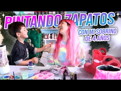 Charlando y PINTANDO ZAPATOS con mi SOBRINO de 4 años... ✨ @AnnAttack