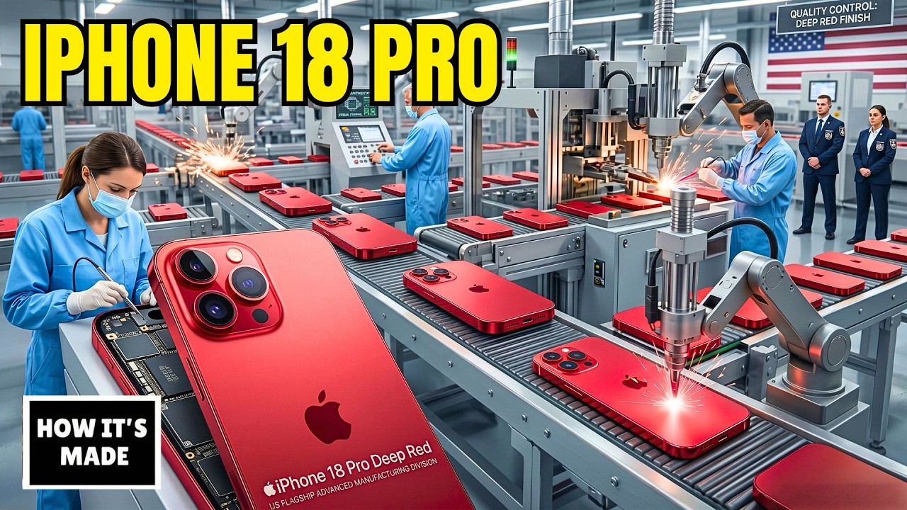 Inside the Apple Factory: Manufacturing the Deep Red Titanium iPhone 18 ...