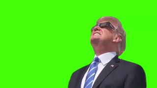 Trump Looking At The Sun Again During The Solar Eclipse Green Screen