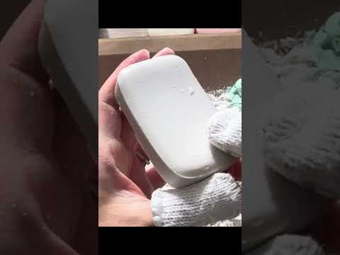 薄いグレーの美しい石鹸を削ります #asmr #soapcutting