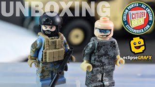 Unboxing RARE Citizen Brick And Eclipsegrafx LEGO Customs (And making a figure with them)
