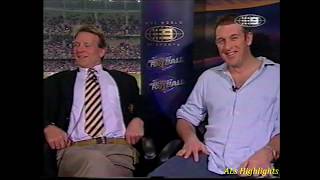 2003 Round 18 | Sam Newman & David Schwarz heated interview on gambling & Simon Beasley | AFL Nine