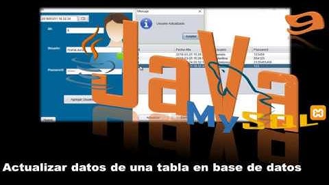 Java y Mysql Actualizar registros