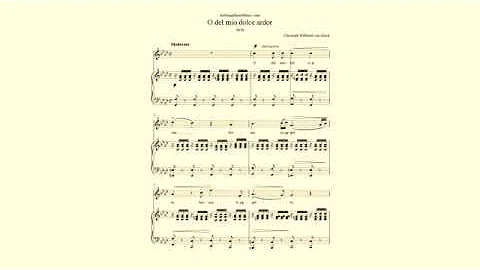 O del mio dolce ardor - Gluck - accompaniment - Gluck - F minor