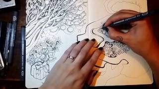 Mindfulness Mondays 52  Speed drawing Krampus Skull