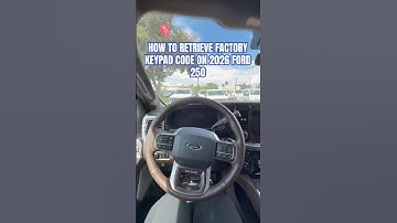 Watch how to retrieve the *factory keypad code* on a *2026 Ford F-250* #kisselbackford
