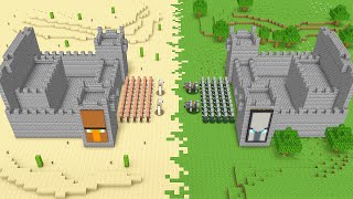 Minecraft Villager Castle vs Pillager Castle screenshot 3