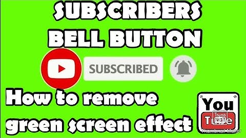 Subscribers Bell Button : How to remove green screen using KineMaster