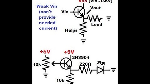 How to read schematic diagrams 06 emitter follower aka common collector using NPN BJT 2N3904