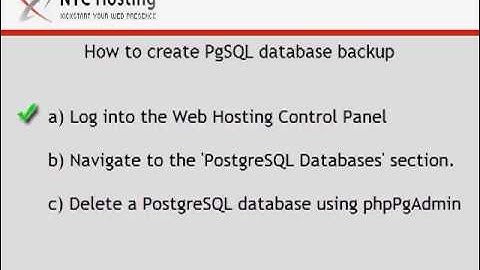 How to Delete PostgreSQL Database through the phpPgAdmin Tool