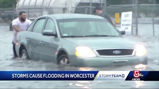 Massive flooding across Massachusetts caused by torrential downpours