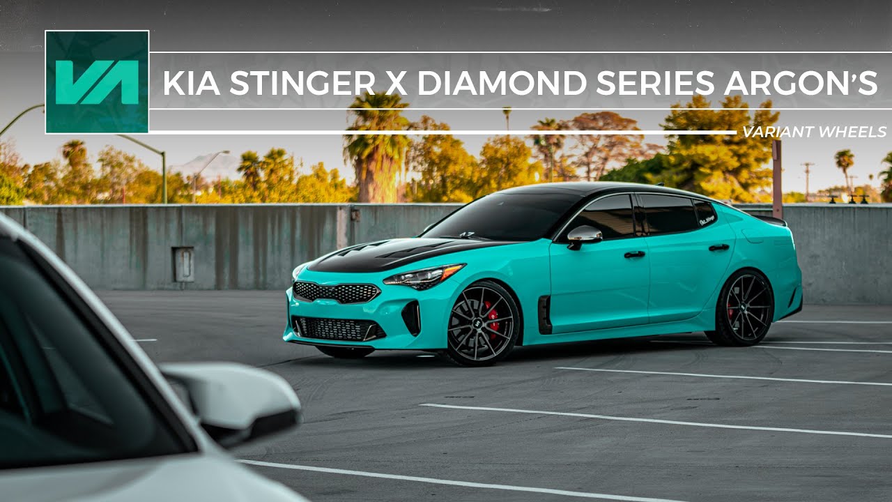 Inozetek Kia Stinger // Argon Double Dark Tint // Variant Wheels