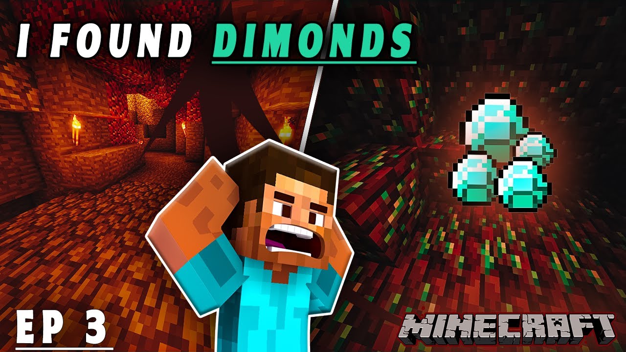 I FOUND DIMOND IN SECRET CAVE IN SURVIVAL | Minecraft survival EP-3 ...