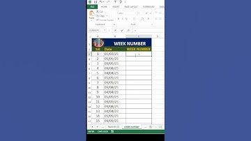 week number based on date in excel #shorts #excel #excelshorts