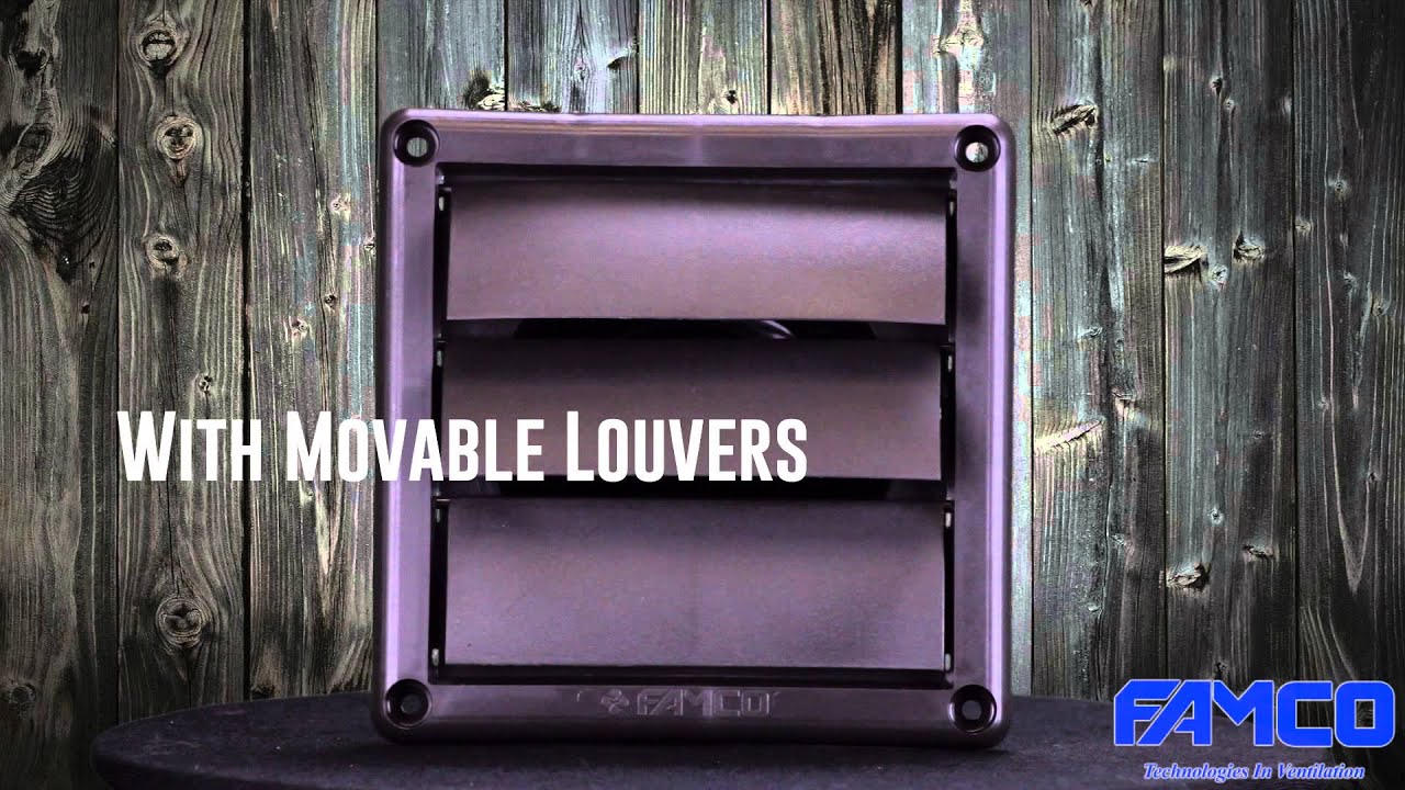 Plastic Wall Vent with Movable Louvers HVAC products by FAMCO