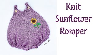 [Knitting] Sunflower Romper 0-3 months | Đan yếm hoa Hướng Dương cho bé | RiO's Corner