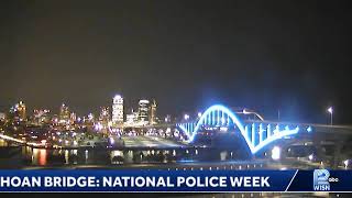 Milwaukee's Hoan Bridge tonight is honoring National Police Week #LighttheHoan