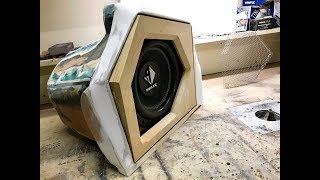 How to make custom sealed subwoofer enclosure without fibreglass  Helix Q10W in an Audi A8