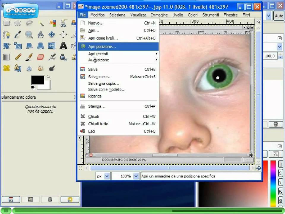Gimp Videotutorial Italiano Parte 15 - Occhi verdi - YouTube