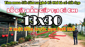 Nhà đất củ chi | giá rẻ | giới thiệu | Lô đất 2 mặt tiền 13x30 gần như full thổ cư 300m giá rẻ rề