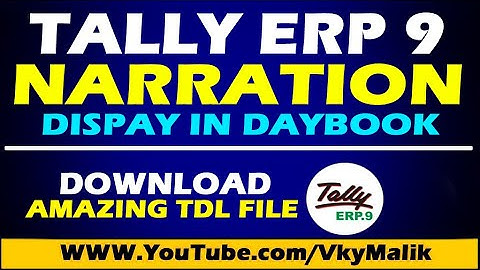 Tally Free TDL | Narration Display in All Reports TDL | Tally All TDL Files Free Download