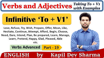 List of Words which take Infinitive 