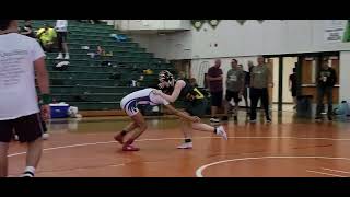 girl's folksyle wrestling tournament,  smaller vs larger girl.