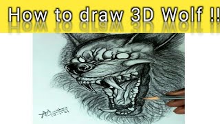 How To Draw 3D Wolf