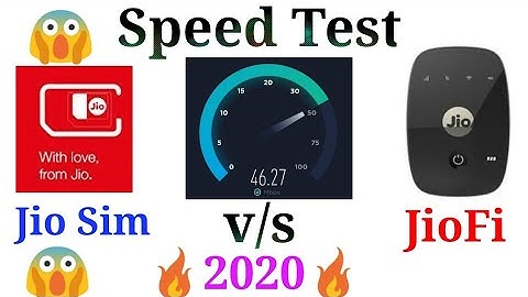 Jio Sim vs JioFi Speed Test 2020 || Jio Sim vs JioFi || JioFi Speed Test || Jio Sim Speed Test
