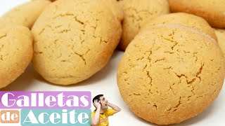 GALLETAS SIN MANTEQUILLA 🍪😍🍪 (galletas de ACEITE TIERNAS y DELICIOSAS)  Receta # 599